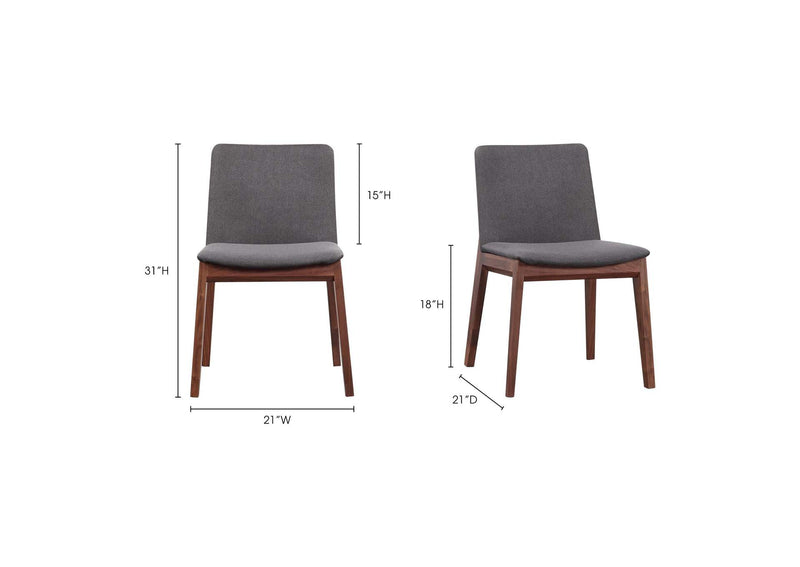 BC-1016-25 Deco Dining Chair Dark Grey - Set Of Two