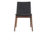 BC-1016-48 Deco Dining Chair Ebony PVC - Set Of Two