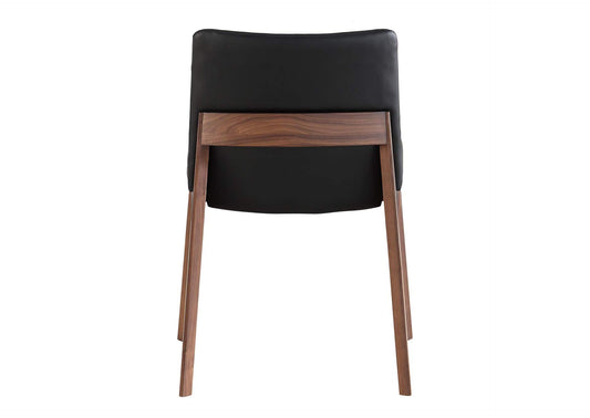 BC-1016-48 Deco Dining Chair Ebony PVC - Set Of Two