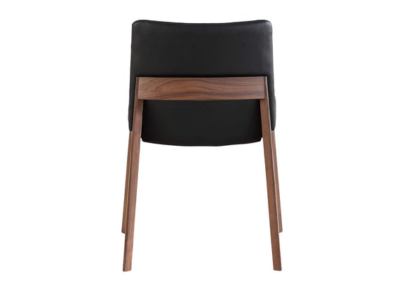 BC-1016-48 Deco Dining Chair Ebony PVC - Set Of Two