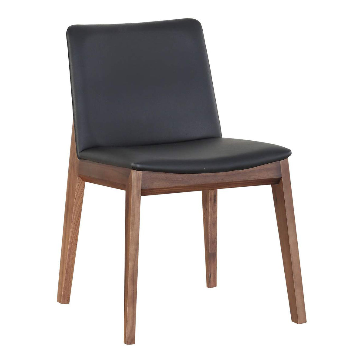 BC-1016-48 Deco Dining Chair Ebony PVC - Set Of Two