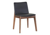 BC-1016-48 Deco Dining Chair Ebony PVC - Set Of Two