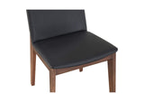 BC-1016-48 Deco Dining Chair Ebony PVC - Set Of Two