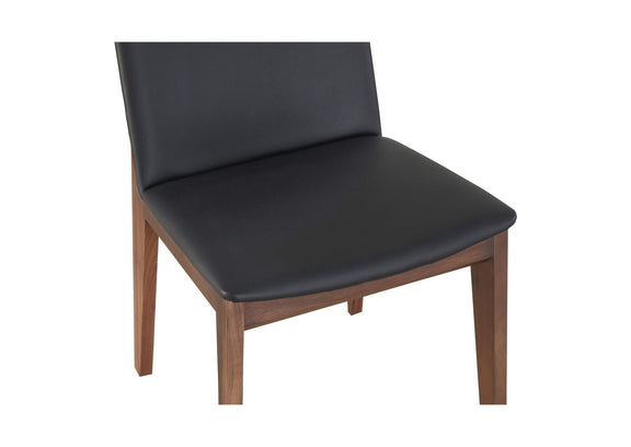 BC-1016-48 Deco Dining Chair Ebony PVC - Set Of Two