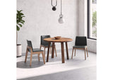 BC-1016-48 Deco Dining Chair Ebony PVC - Set Of Two