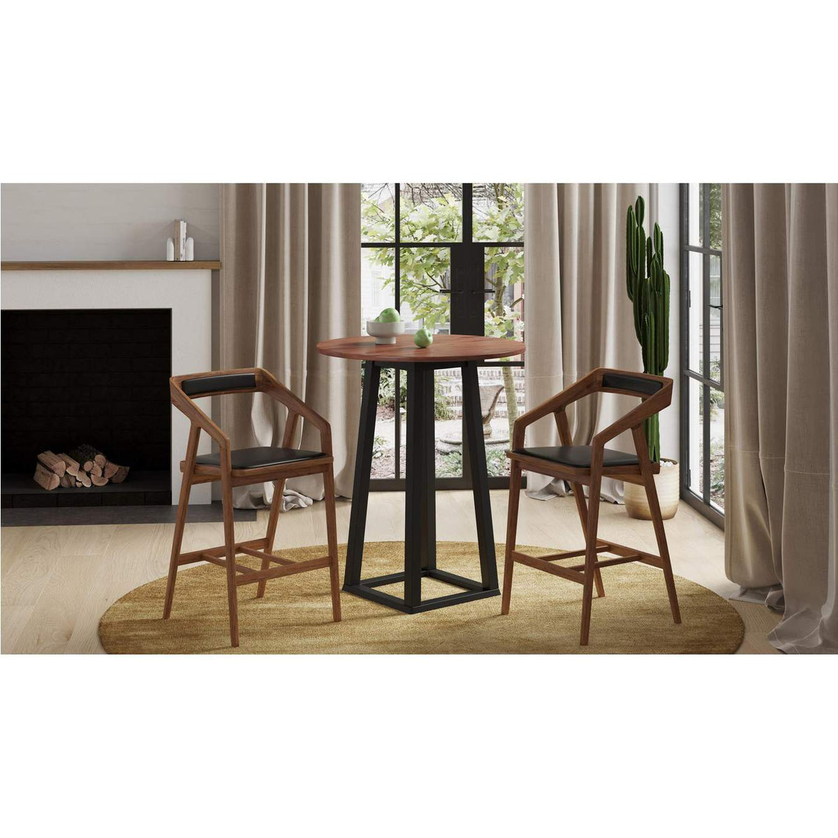 BC-1033-03 Tri - Mesa Bar Table Brown