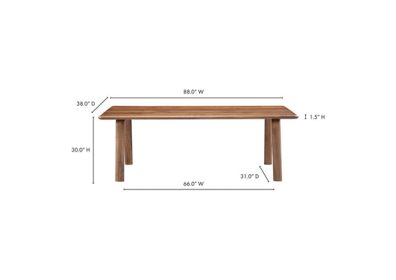 BC-1046-03 Malibu Dining Table Walnut