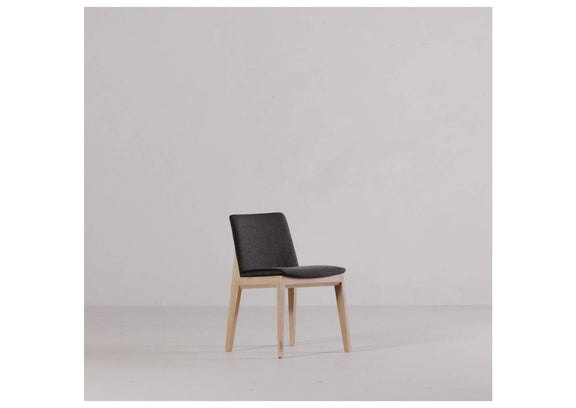 BC-1086-25 Deco Oak Dining Chair Dark Grey - Set Of Two