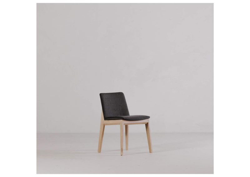 BC-1086-25 Deco Oak Dining Chair Dark Grey - Set Of Two