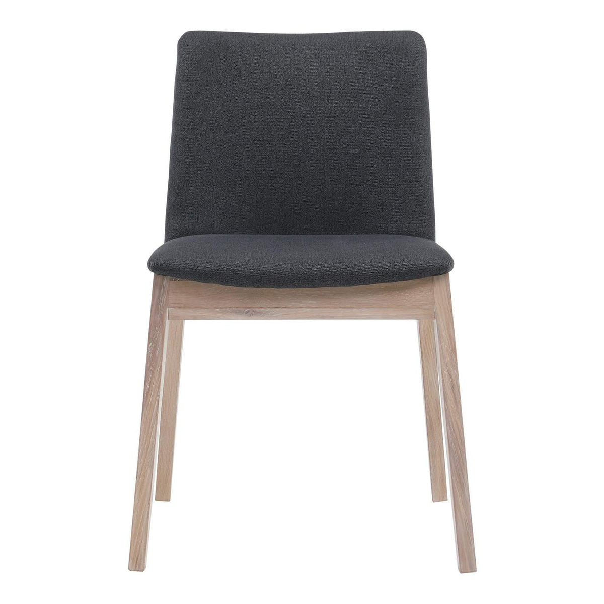 BC-1086-25 Deco Oak Dining Chair Dark Grey - Set Of Two