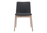 BC-1086-25 Deco Oak Dining Chair Dark Grey - Set Of Two