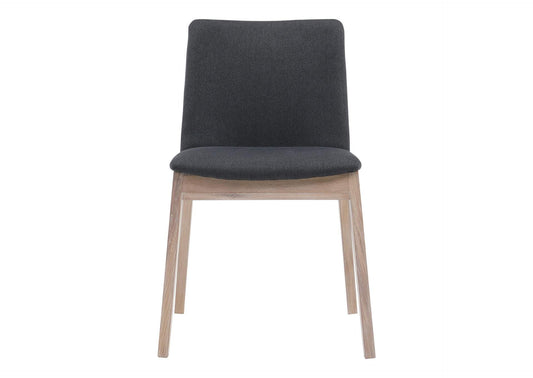 BC-1086-25 Deco Oak Dining Chair Dark Grey - Set Of Two