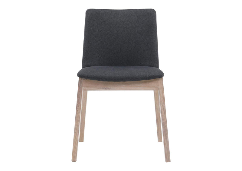 BC-1086-25 Deco Oak Dining Chair Dark Grey - Set Of Two