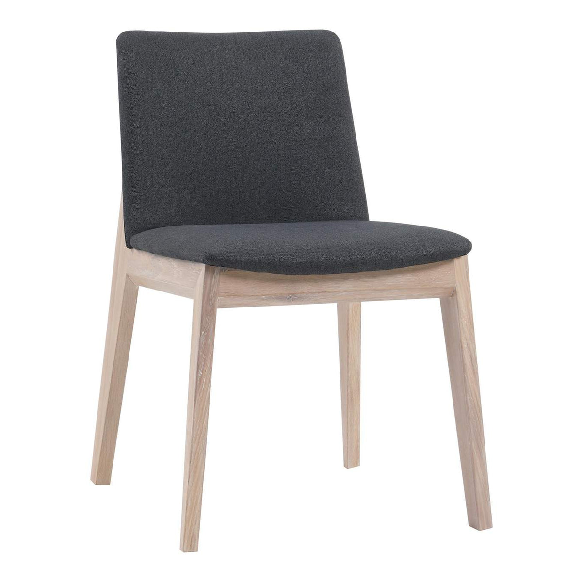 BC-1086-25 Deco Oak Dining Chair Dark Grey - Set Of Two