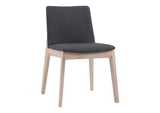 BC-1086-25 Deco Oak Dining Chair Dark Grey - Set Of Two
