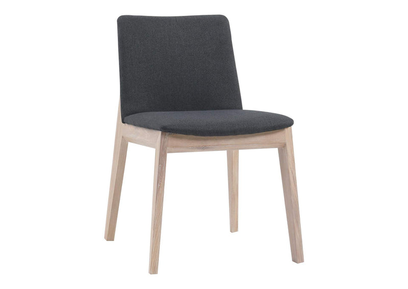 BC-1086-25 Deco Oak Dining Chair Dark Grey - Set Of Two