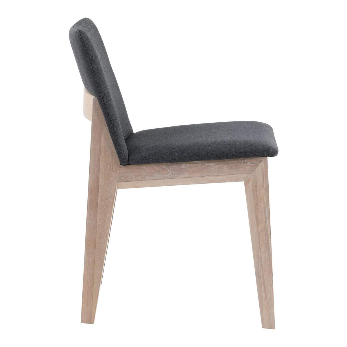 BC-1086-25 Deco Oak Dining Chair Dark Grey - Set Of Two