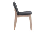 BC-1086-25 Deco Oak Dining Chair Dark Grey - Set Of Two