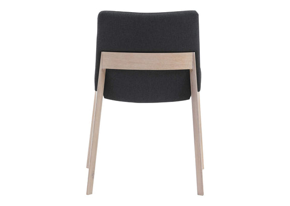BC-1086-25 Deco Oak Dining Chair Dark Grey - Set Of Two