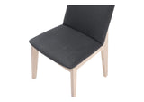 BC-1086-25 Deco Oak Dining Chair Dark Grey - Set Of Two