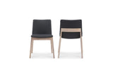 BC-1086-25 Deco Oak Dining Chair Dark Grey - Set Of Two