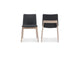 BC-1086-25 Deco Oak Dining Chair Dark Grey - Set Of Two