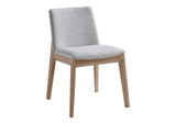 BC-1086-29 Deco Oak Dining Chair Light Grey - Set Of Two