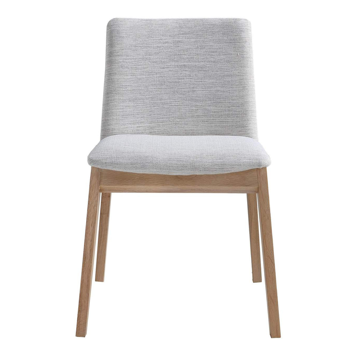 BC-1086-29 Deco Oak Dining Chair Light Grey - Set Of Two