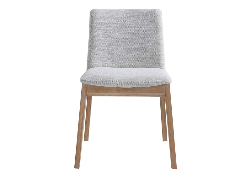 BC-1086-29 Deco Oak Dining Chair Light Grey - Set Of Two