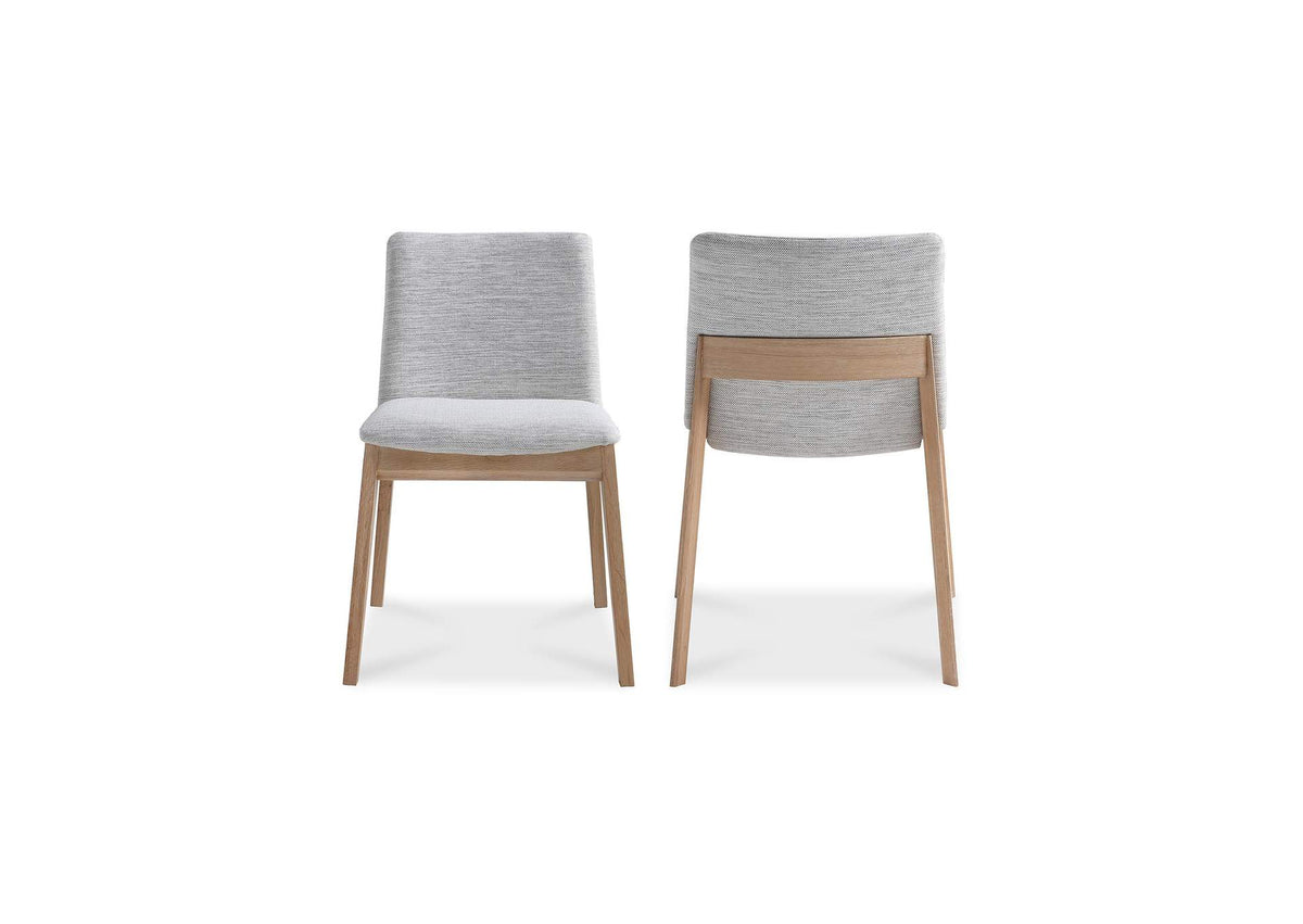 BC-1086-29 Deco Oak Dining Chair Light Grey - Set Of Two