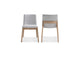 BC-1086-29 Deco Oak Dining Chair Light Grey - Set Of Two