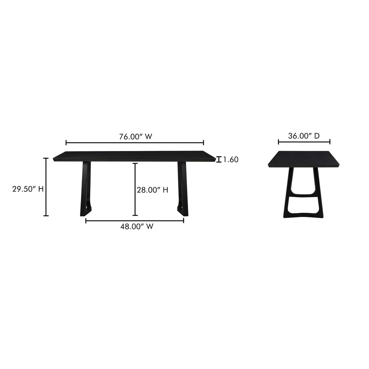 BC-1099-02-0 Silas Dining Table Black Ash