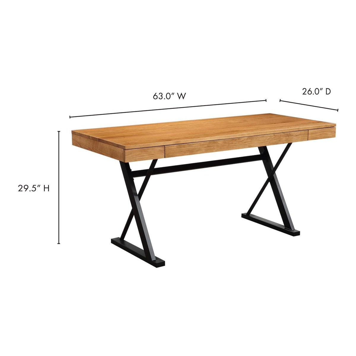 BC-1107-24-0 Profecto Desk Natural Oak