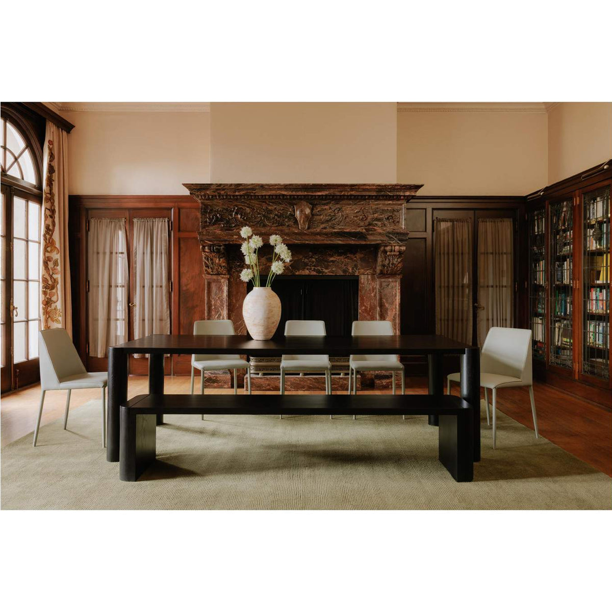 BC-1112-02-0 Post Large Dining Table Black