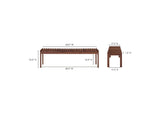 BC-1114-03 Rohe Bench Walnut Brown