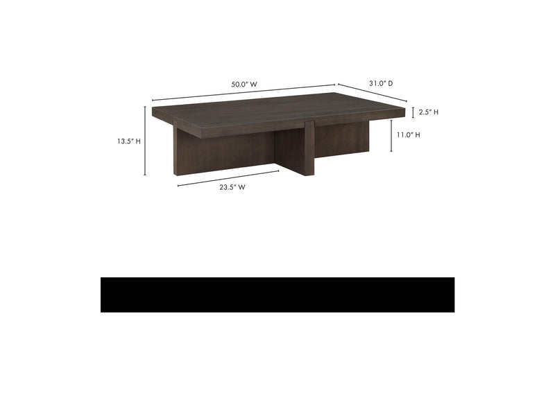 BC-1116-21 Folke Rectangular Coffee Table Dark Brown
