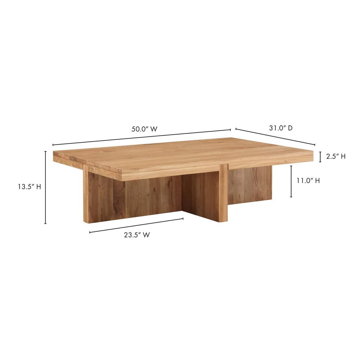 BC-1116-24 Folke Rectangular Coffee Table Natural