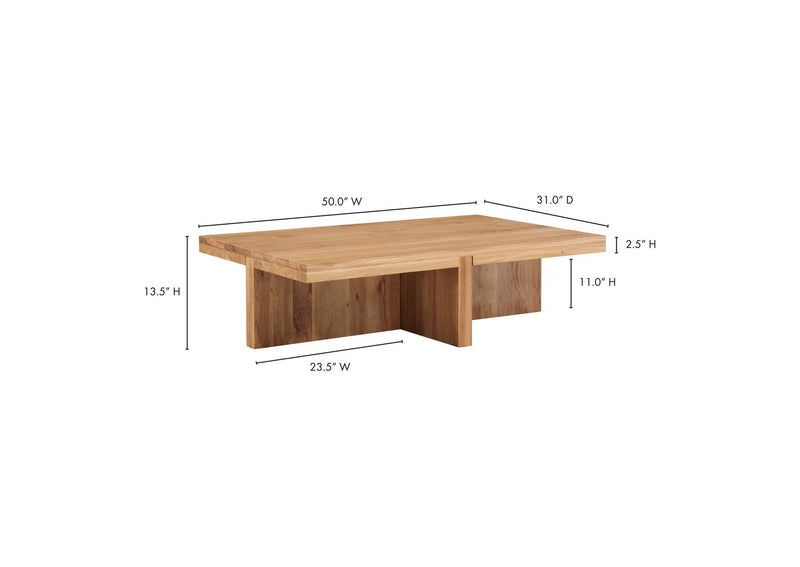 BC-1116-24 Folke Rectangular Coffee Table Natural