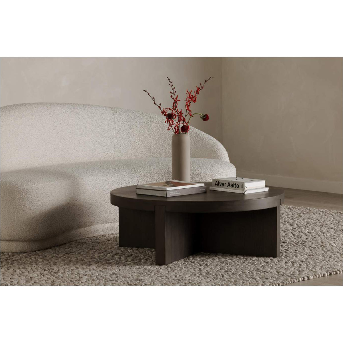 BC-1117-21 Folke Round Coffee Table Dark Brown