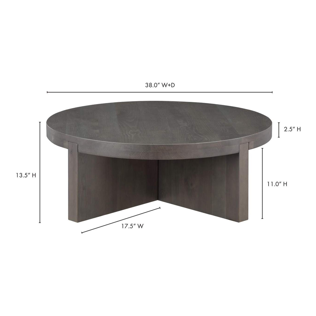 BC-1117-21 Folke Round Coffee Table Dark Brown