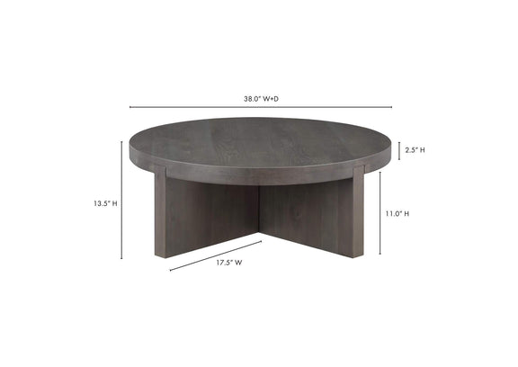 BC-1117-21 Folke Round Coffee Table Dark Brown