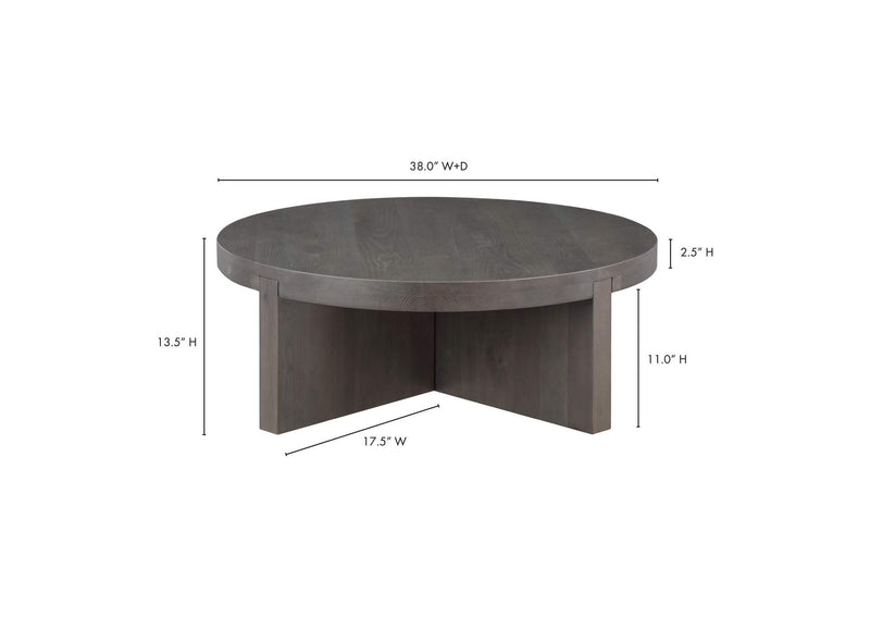 BC-1117-21 Folke Round Coffee Table Dark Brown