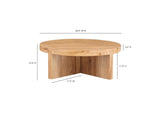 BC-1117-24 Folke Round Coffee Table Natural Oak