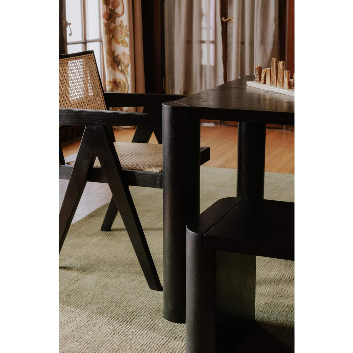 BC-1120-02-0 Post Small Dining Bench Black