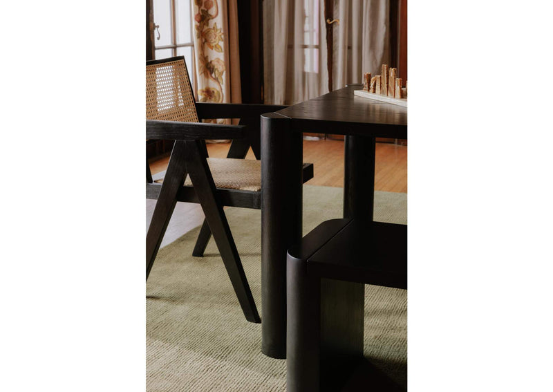 BC-1120-02-0 Post Small Dining Bench Black