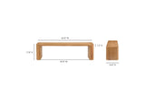 BC-1120-24-0 Post Small Dining Bench Natural
