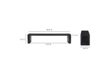 BC-1121-02-0 Post Large Dining Bench Black