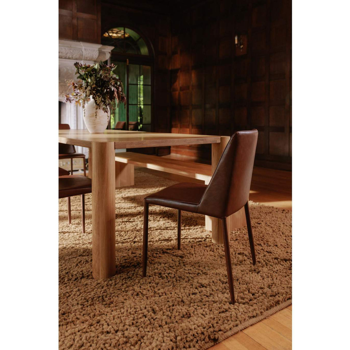 BC-1121-24-0 Post Large Dining Bench Natural