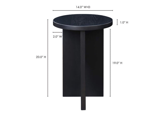 BC-1122-02 Grace Accent Table Black Oak
