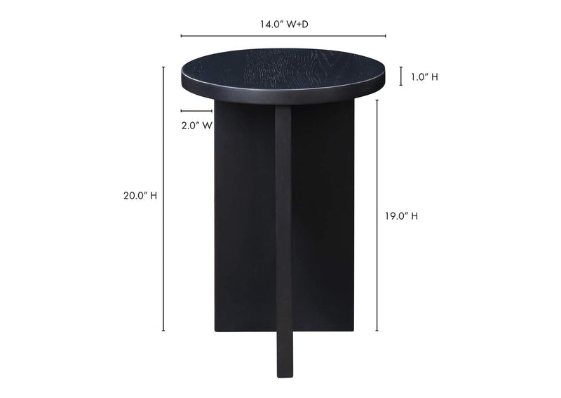 BC-1122-02 Grace Accent Table Black Oak